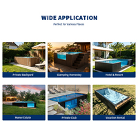 Piscine en fibre de verre sur mesure, préfabriquée, hors sol, en conteneur maritime, 20 pieds, 40 pieds