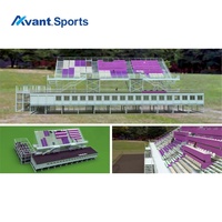 Structure de tribune modulaire démontable en acier conçue par Avant Sports pour stade temporaire, 2000 à 5000 places, grands projets d'événements