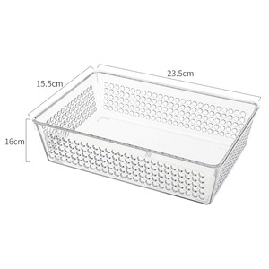 Transparent Storage <b>Bins</b> <b>Rectangle</b> 3050 Uncapped Stackable For Desk Office Bathroom Organization - Product Image 5