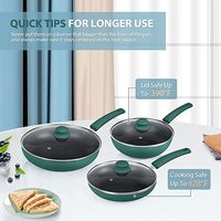Nouvel ensemble d'ustensiles de cuisine antiadhésifs pressés vert paon de haute qualité, Wok et poêles à frire pour usage domestique et Restaurant