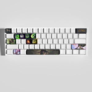 Bộ <span class=keywords><strong>keycap</strong></span> Akali League of Legends, profile OEM, 12 phím, chất liệu <span class=keywords><strong>PBT</strong></span>, in chuyển nhiệt - Product Image 2