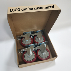 CMCL Sicherheits-Lenkrollen 4 Zoll mit Doppelstopp, Schwenkrollen mit Platte - Product Image 3