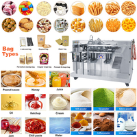 Máquina de Empaquetado Automática Multifunción para Bolsas Preformadas, para Carne Seca, Snacks, Cacahuetes, Semillas, Bolsas con Cierre, Doypack