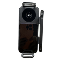 Chargeur de voiture électrique sans fil intelligent Funxim Y5 à commande d'une seule main, serrage automatique, rotation à 360°, port Type-C QC3.0, charge 15W