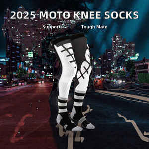 Autumn Motorcycle <b>Compression</b> <b>Knee</b> Brace Sock Top Motocross Protection Sport Running Socks Anti-Skid Spandex/Nylon - Product Image 2