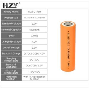แบตเตอรี่ลิเธียมไอออน 21700 3.7V 4800mah - Product Image 4