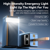 SUPEREX Lampe d'urgence extérieure intégrée haute capacité avec écran LED, portable, avec cordon, 22,5 W, charge ultra-rapide, batterie Li-polymère