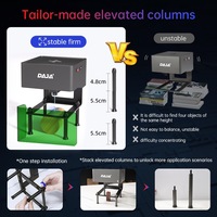 Grabador Láser Portátil DAJA DJ6, Máquina de Grabado Láser de Escritorio para Madera, Cuero, Bambú, Manualidades, Grabado de Logotipos y Patrones