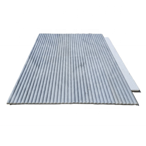 Bardiglio Afyonหินอ่อนสีเทาFluted Bullnosed Wallโต๊ะรับประทานอาหารเคาน์เตอร์บาร์ตกแต่งตกแต่งหรูหราตุรกีขายส่ง - Product Image 2