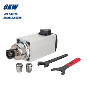 Moteur de broche CNC refroidi par air Zhong Hua Jiang 6KW ER32 à courroie carrée, 4 roulements, 220V/380V, MAX 18000 tr/min pour routeur, gravure et perçage - Product Image 1