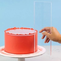 Grattoir à gâteau en acrylique personnalisé, lisseur de crème, peigne à crème pour les bords des gâteaux, outils de pâtisserie