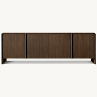 Meuble TV en bois massif de chêne, style américain, durable, pour salon moderne, de la marque Rhoohill