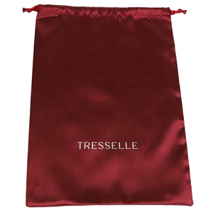 Customized Satin Drawstring Pouch Dust Bag Underwear Drawstring Storage <b>Wig</b> Belt Packaging Silk Satin Bag with Logo - Product Image 4