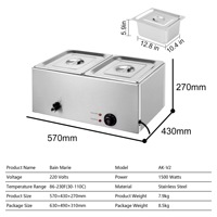 Réchauds alimentaires carrés en acier inoxydable pour buffets, armoires de conservation de la chaleur spécialement conçues pour les fournitures de restauration