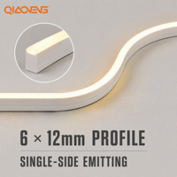 Bande lumineuse LED néon flexible en PVC 12V 3000K 2835 120 LED 6x12mm IP65 pour jardin et hôtel, courbée, CE ROHS