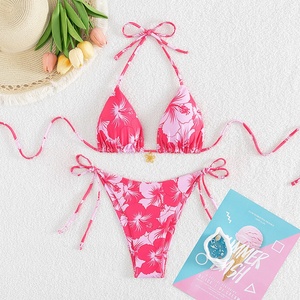 Conjunto de Bikini de Dos Piezas Personalizado, Sexy, con Tirantes, Triangular, de Secado Rápido, con Push-Up y Tanga, para Mujer - Product Image 5