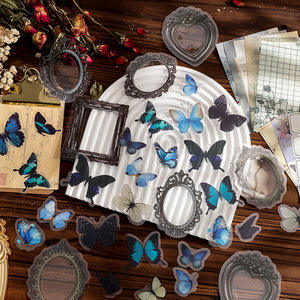 50 feuilles/paquet, pack rétro à double matière, série « Le siècle <span class=keywords><strong>du</strong></span> dérèglement », autocollants décoratifs DIY pour carnets faits main - Product Image 4