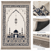 Großhandel Günstiger Polyester Waschbarer Puzzle-Muster Gebetsteppich Kristallvelours Teppich HD-Druck Wohnzimmer Anbetungsteppich