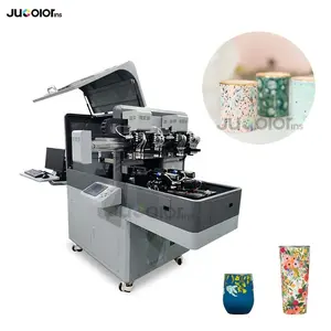 Jucolor УФ-принтер для бутылок, термостаканчиков, стеклянная посуда, печать с высокой скоростью