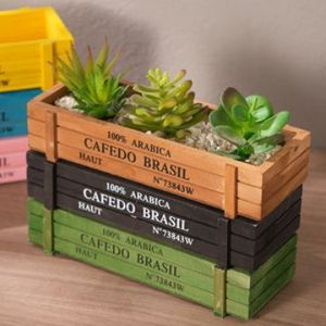 Cafedo Brasil Wooden <b>Planter</b> <b>Box</b> 100% Arabica Coffee Storage With Compartments For Home Indoor Plants - Product Image 4