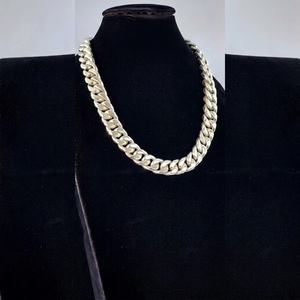 925 Sterling <b>Silver</b> Plated Zinc Alloy Chain Necklace Hiphop Style Cuban Link Chain Jewelry Gift For men's Fashion - Product Image 1