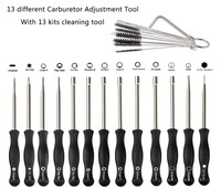Kit d'outils de réglage de carburateur 13 pièces pour moteur 2 temps, compatible avec les débroussailleuses Poulan, Husqvarna, Echo et Weedeater