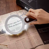 Loupe métallique portative avec lumière 30X 4 pouces, grande loupe éclairée à 18 LED, 3 modes d'éclairage, garantie de 3 ans