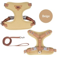 Nouvelle Harnais-Poitrine pour Chiot en Nylon Réfléchissant Anti-Explosion, Durable, avec Corde de Traction Réglable et Rivets, Motif Uni en Polyester