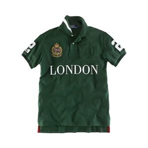 T-shirt décontracté pour homme à manches courtes en coton tricoté 100% écologique avec logo brodé personnalisé Ralphes Designer Laurenes City - Product Image 4