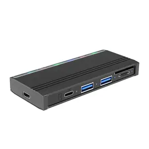 Pcie Sata Aluminum Ssd Case Support Card Reader Usb 3.1 Data Transfer 2230/42/60/80 M.2 NVMe SSD For Laptop