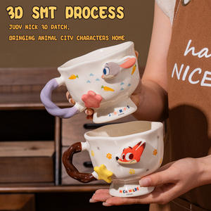 Taza <span class=keywords><strong>de</strong></span> Cerámica <span class=keywords><strong>de</strong></span> Dibujos Animados <span class=keywords><strong>de</strong></span> Zootopia, Taza <span class=keywords><strong>de</strong></span> Café Ecológica, Taza <span class=keywords><strong>de</strong></span> Té con Asa para Fiestas, Uso en el Hogar y la Oficina - Product Image 1