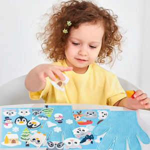 Vente en gros d'animaux feutre histoire marionnettes à doigt conte marionnette à main apprentissage précoce jeu de rôle gant marionnette pour enfants - Product Image 3