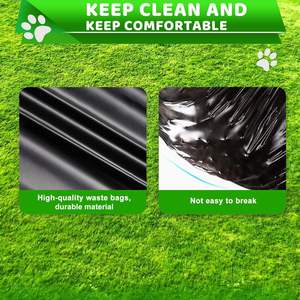 Black Unscented Dog Waste Bags, Disposable Poop Bag Rolls Fit Pet Waste Trash Can, Durable Liners for Daily Pet Cleaning - Product Image 5
