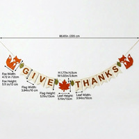 Bannière en feutre en forme de feuille d'érable pour la décoration de Thanksgiving et l'agencement des fêtes