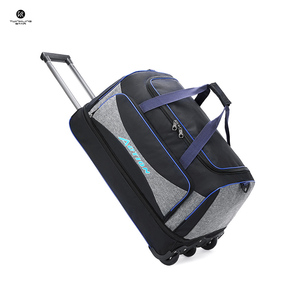 Unisex New Multifunctional 2-<b>Wheel</b> Durable Sports Travel Trolley Luggage Bag Backpack <b>Rucksack</b> Compressible Shoulder Straps - Product Image 5