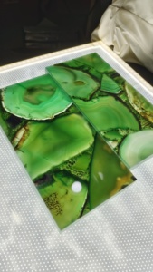 Màu xanh lá cây Agate đá phiến cho bàn, màu xanh Agate Countertop, mờ màu xanh Agate đá bán quý cho nền tường - Product Image 4