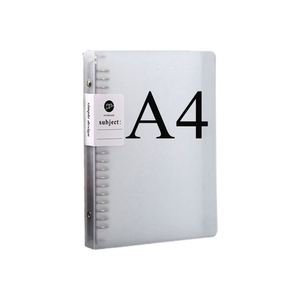 Cuaderno de Anillas Blanco Tamaño A4, con Logotipo Personalizado, Tapa Dura de PVC, Hojas Sueltas, Diario Grande para Estudiantes - Product Image 1