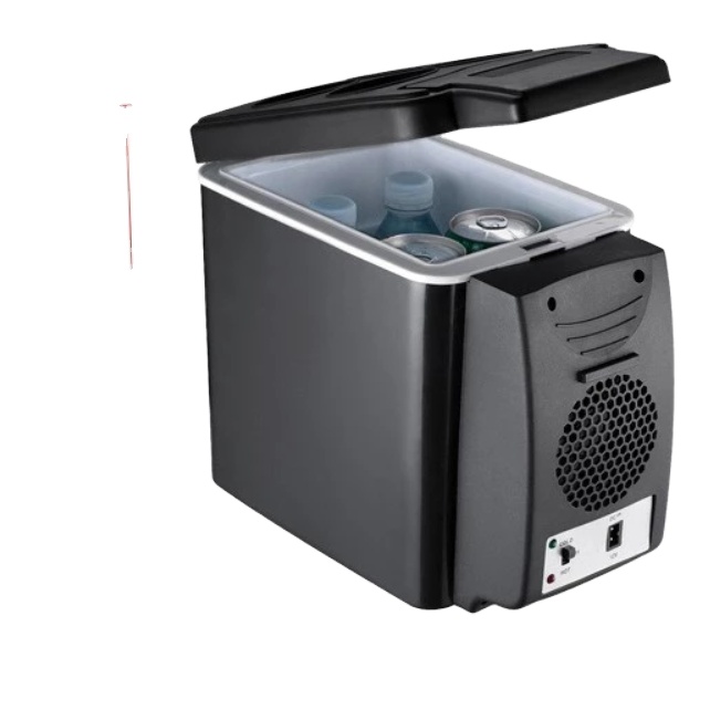 HF-600B(107) DC 12V AC 220V переносной мини-Лидер продаж, для использования в автомобиле и дома, холодный и горячий двойного использования автомобильный холодильник