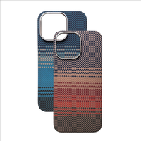 Véritable pur pour étui de téléphone en Fiber de carbone Kevlar pour iPhone 14 15 16 Plus Pro Max couverture de téléphone antichoc magnétique tissée en Fiber d'aramide