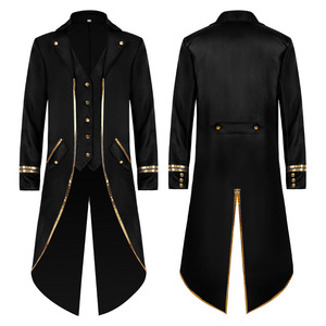 Chaqueta de frac vintage steampunk <span class=keywords><strong>para</strong></span> <span class=keywords><strong>hombre</strong></span>, abrigo gótico victoriano, uniforme, disfraz de <span class=keywords><strong>Halloween</strong></span> Ecoaprty - Product Image 1