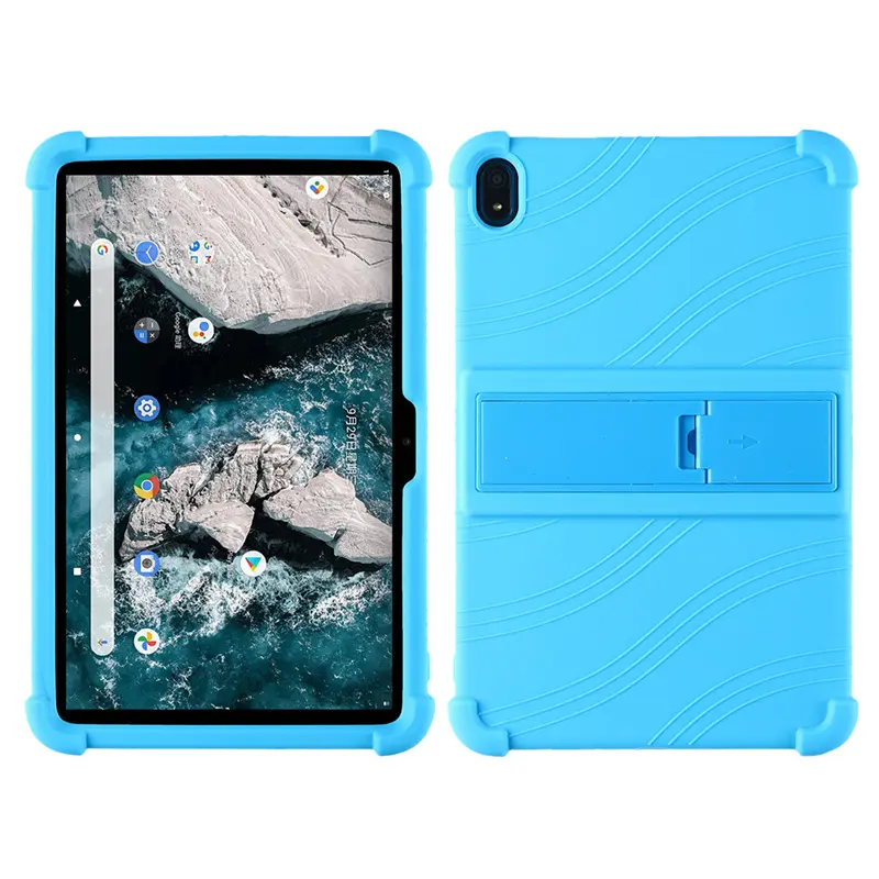 For Nokia T20 10.4'' 2021 Kids Skin Soft Airbags Shockproof Silicon Case Tablet Cover for Nokia T20 Adjustable KickStand Shell