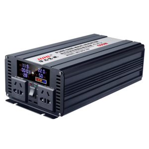เครื่องแปลงไฟพลังงานแสงอาทิตย์สำหรับยานยนต์ 1200W แบบไซน์เวฟ 12V/24V ช่องสัญญาณเดียว รองรับอุปกรณ์ไฟฟ้าภายในบ้าน 600W ใช้กับรถยนต์ ความถี่ 60Hz รุ่น HJ2S-1200S 1200W Sin - Product Image 1