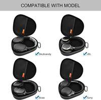 Étui de transport rigide en EVA personnalisable pour écouteurs sans fil / Bluetooth supra-auriculaires - Pochette / Sac de rangement de voyage protecteur avec fermeture éclair