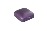 Coffret à bijoux en cuir PU violet avec logo personnalisé pour bagues, pendentifs, bracelets, boucles d'oreilles – Boîte cadeau pour emballage de joaillerie fine – Saint-Valentin