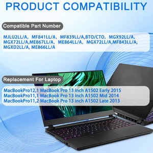 Batería <span class=keywords><strong>A1502</strong></span> para MacBook Pro 13 pulgadas Retina A1493 [principios de 2015, mediados de 2014, finales de 2013],<span class=keywords><strong>EMC</strong></span> <span class=keywords><strong>2678</strong></span> ME864, 11,42 V, 74,9 Wh, - Product Image 4