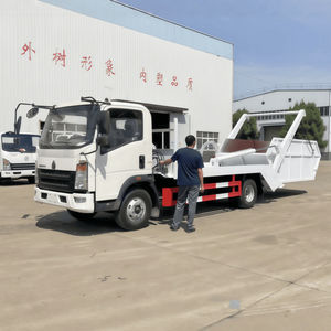 Camion compacteur de déchets à bras oscillant 4x2 de marque HOWO, camion benne basculante, camion compacteur de déchets à rampe basculante, vente en gros à prix réduit - Product Image 5