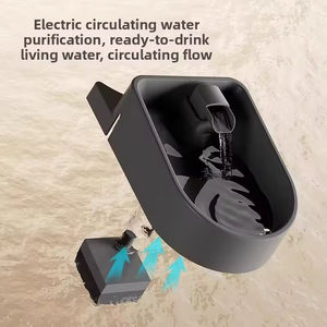 เครื่องจ่ายน้ำหมุนเวียนสำหรับแมวและสุนัข, ชามให้อาหารอัตโนมัติ, เครื่องจ่ายน้ำสแตนเลสความจุขนาดใหญ่พร้อมชามคู่ - Product Image 5