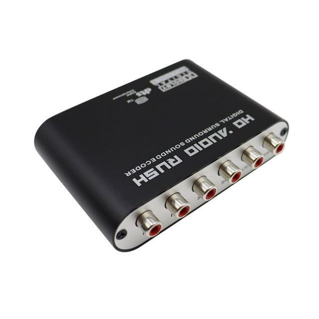 5.1 Channel Digital to Analog Stereo AC3 Audio Converter Optical SPDIF Coaxial AUX to 6 RCA Sound Decoder Amplifier