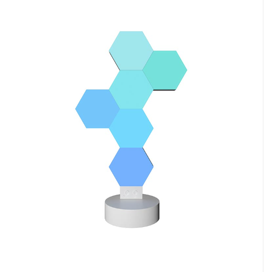 DIY RGB Quantum Panel Light Led Hexagonal Modular Smart Postmodern Design White PVC Remote Control for Garage & Hotel Ceiling