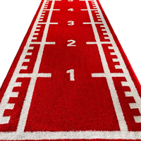 Gazon synthétique rouge sur mesure, gazon artificiel durable, tapis de sol résistant à l'usure pour salle de sport, zone d'entraînement sportif